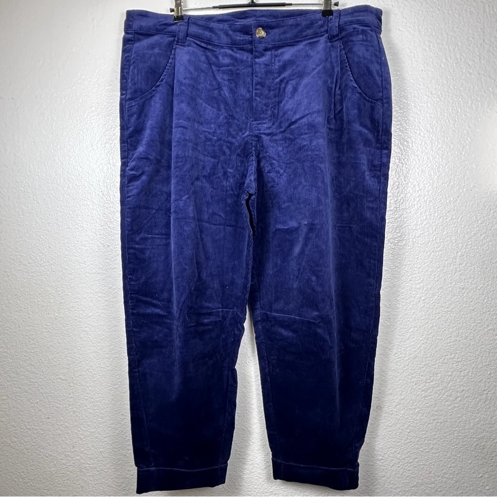 Me by Jennie Garth Women's Blue
Corduroy Straight Leg Plus Dress Pants
Size 20W